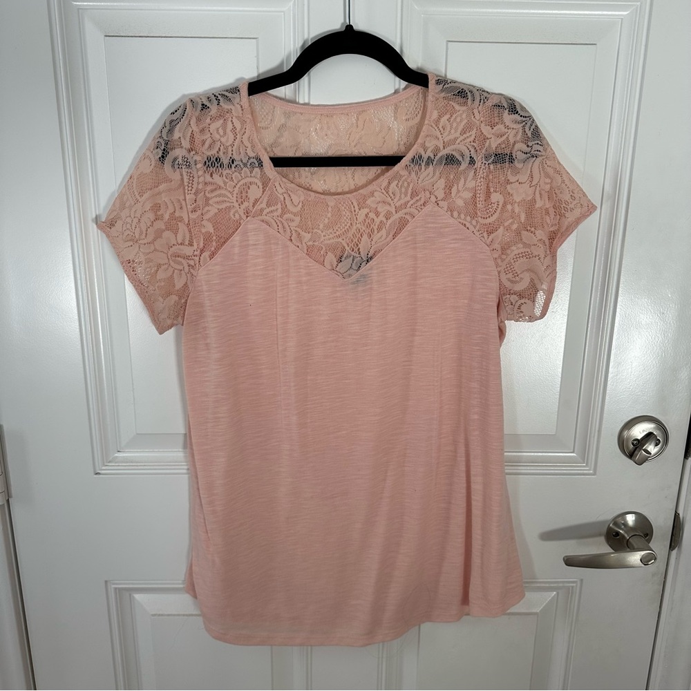 Plus size lace top